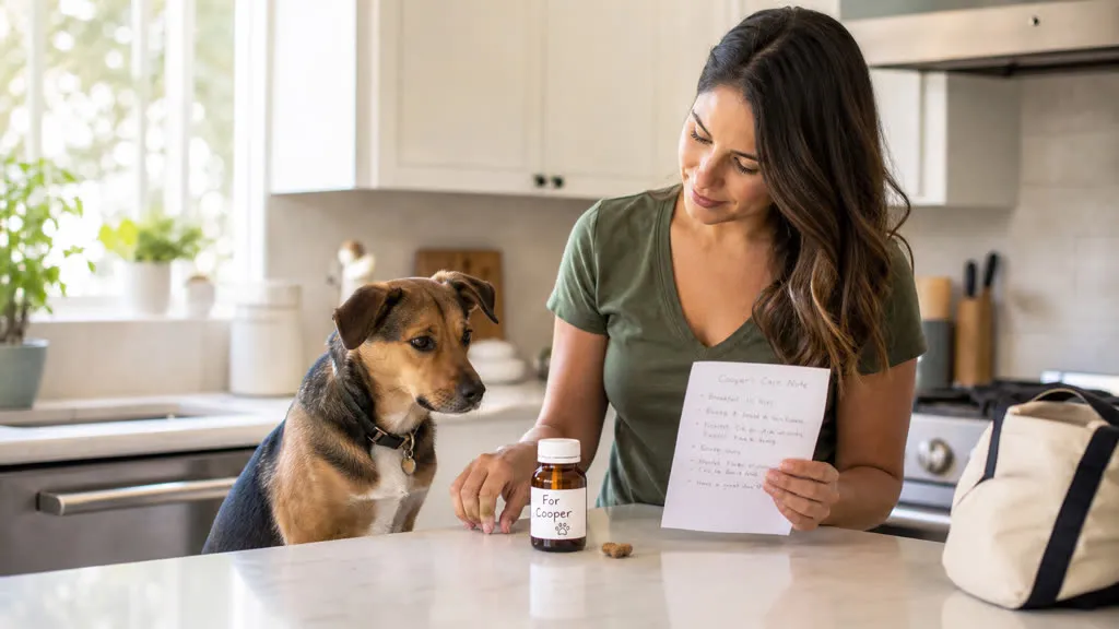 How to Leave Clear Dog Medication Instructions for a Pet Sitter